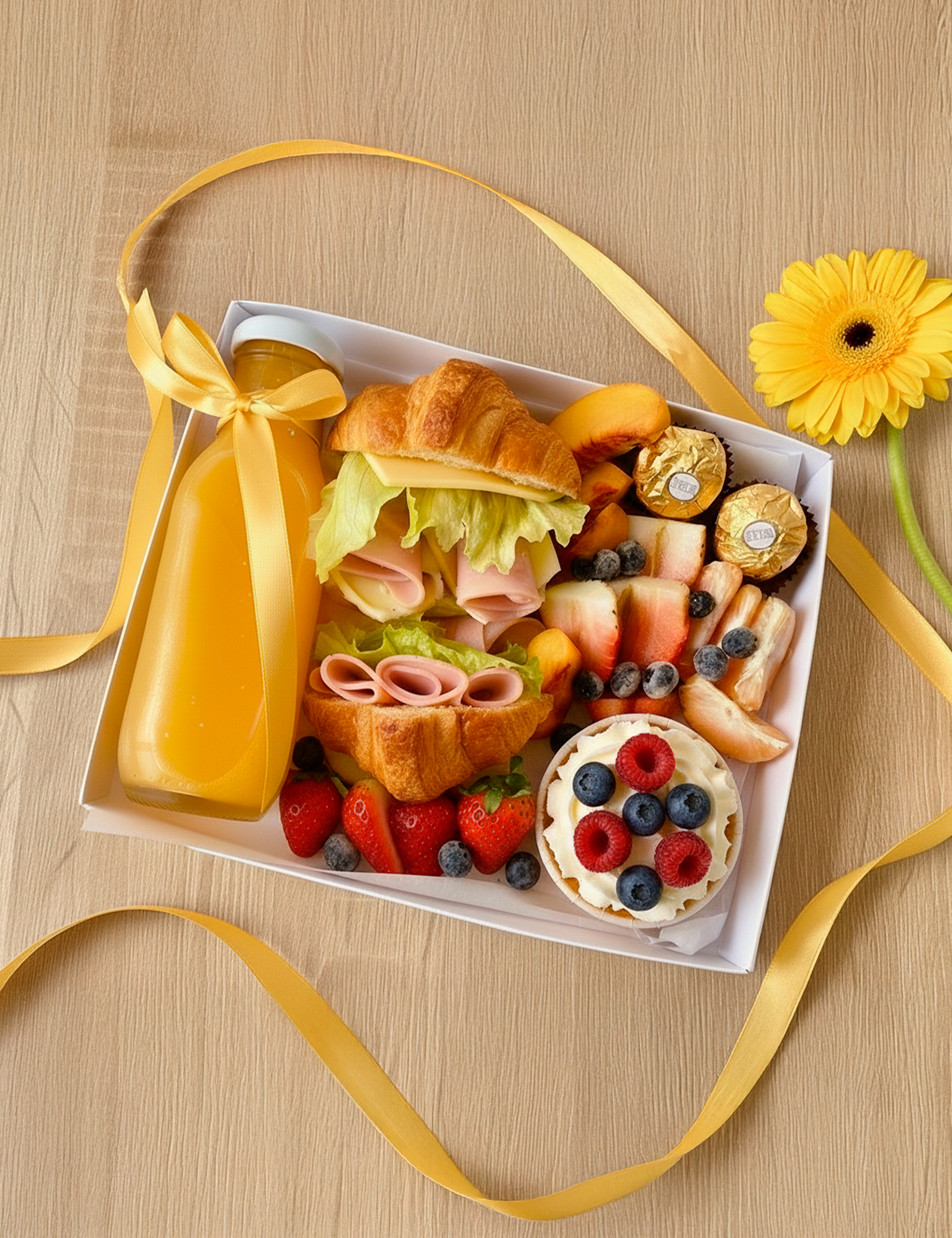Desayuno Sorpresa con Flores Amarillas